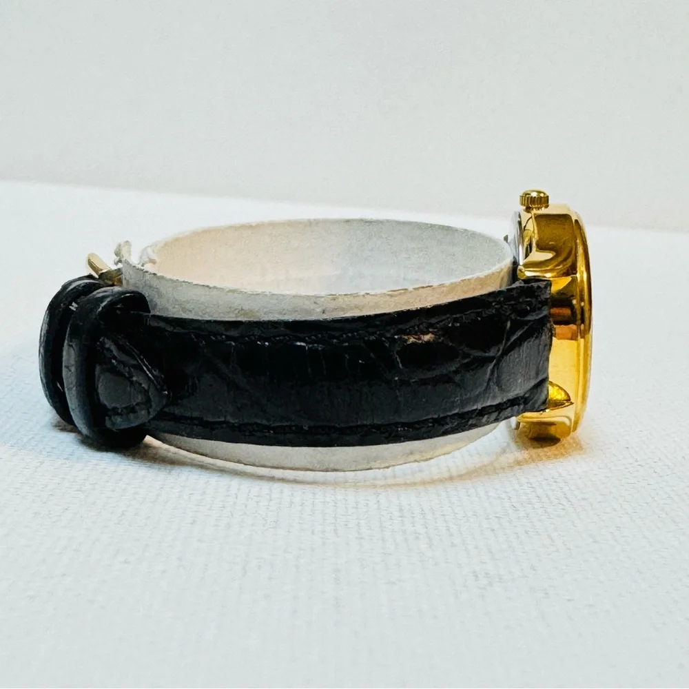 Seiko Pulsar 24mm Women's Day/Date Watch Gold Black Croco Leather VX83-X002 - Picture 8 of 14